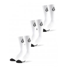 Calcetines Volcom FULL STONE SOCK 3 PACK (Size 9-12) WHITE